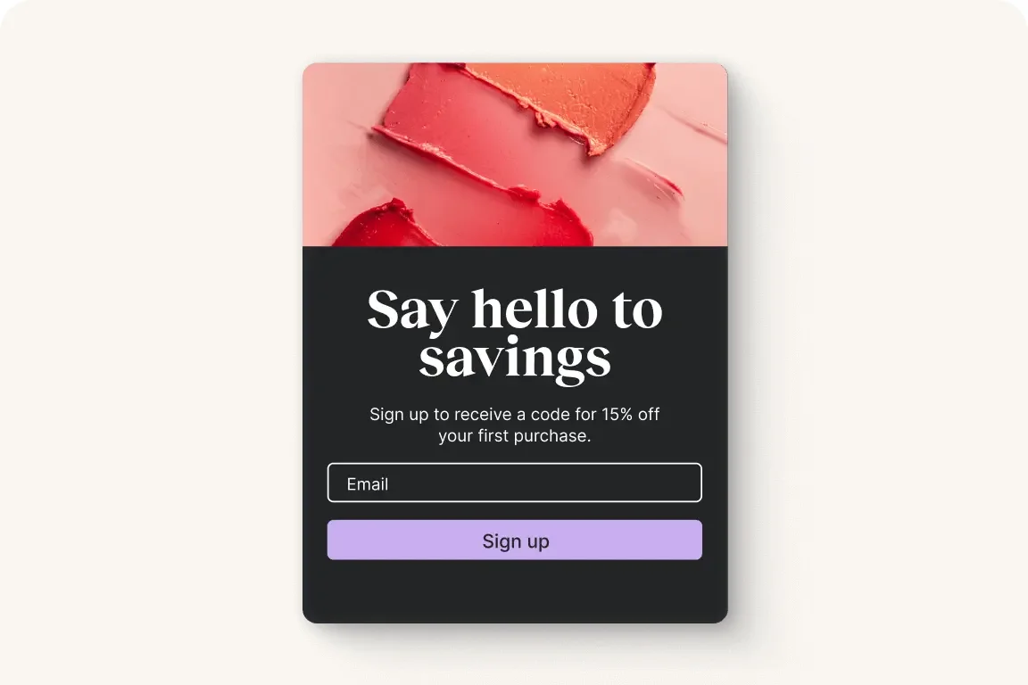 Signup Form With A Discount Offer