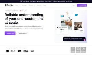 Feedier Homepage With The Csat Demo