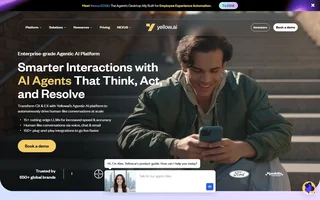Yellow Ai Homepage With The Alex Agent Widget