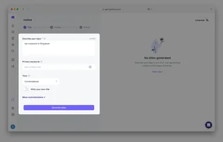 Blog Article Generation Interface