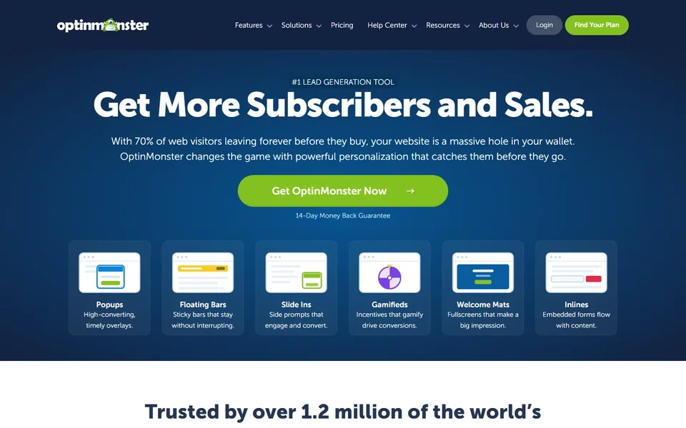 Optinmonster Homepage