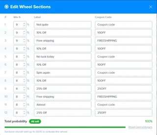 Spin To Win Wheel Editor