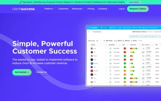 Clientsuccess Homepage With Customer Table