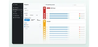 Secrets Projects List With Severity Filters