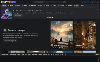 Civitai Homepage With Featured Community Images