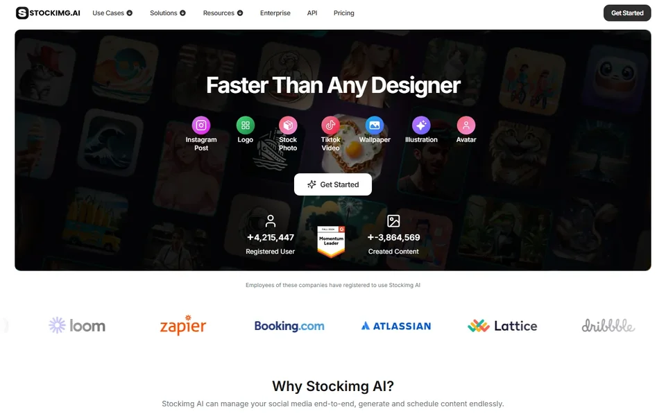 Stockimg Ai Homepage With Content Type Picker