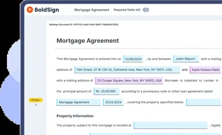 Signer Filling In A Mortgage Agreement