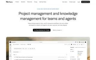 Plane Homepage With The Work Items Window