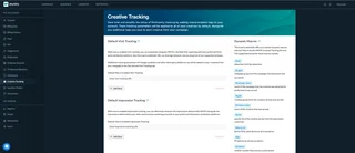 Creative Tracking Settings With Macro Tags