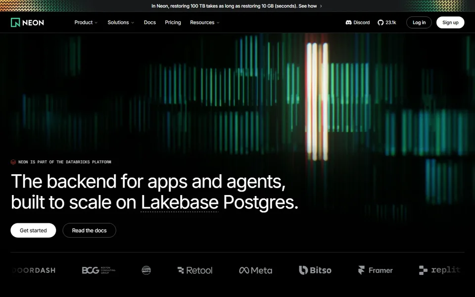 Neon Homepage