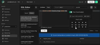 Sql Editor With Time Travel