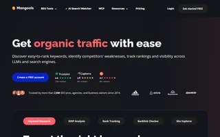 Mangools Homepage