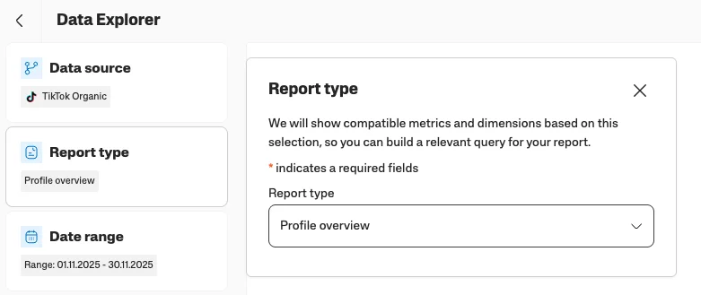 Data Explorer Report Builder