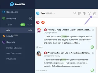 Exporting The Mentions Feed