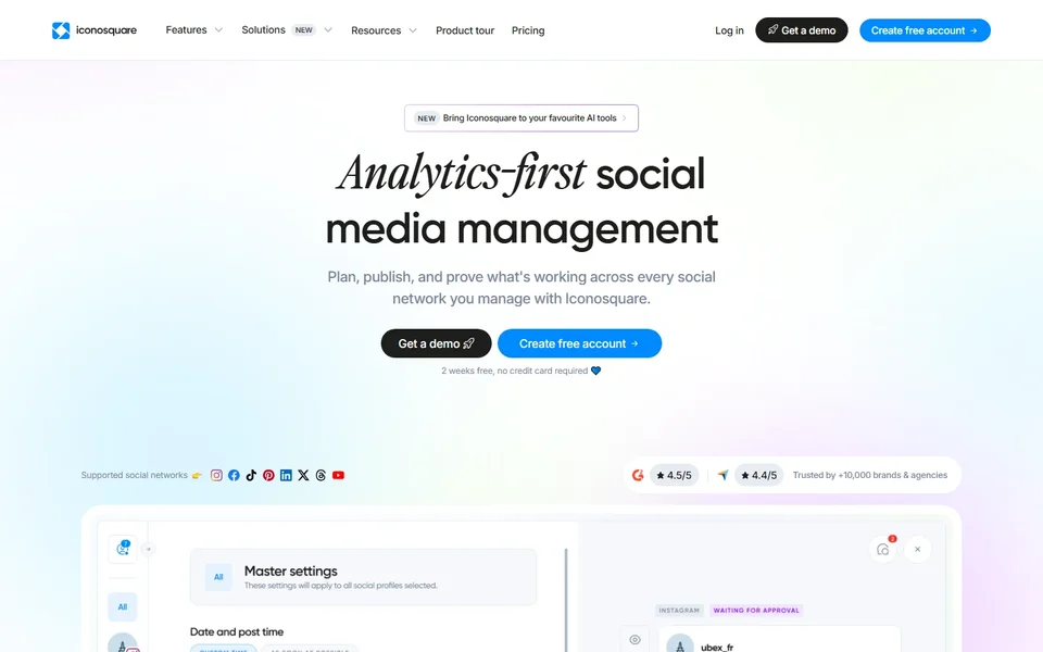 Iconosquare Homepage