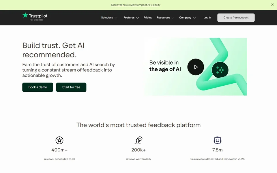 Trustpilot Homepage