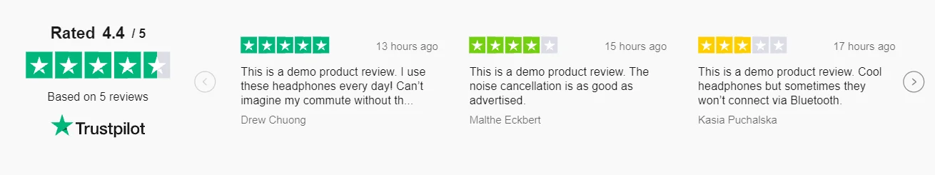 Review Carousel Widget