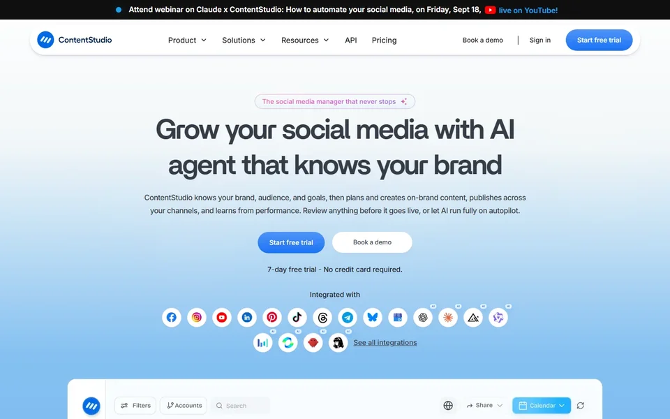 Contentstudio Homepage