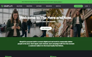 Simpli Fi Homepage With The Here And Now Hero