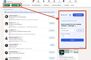 Waalaxy Panel Importing Prospects From Linkedin