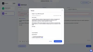 Email Step Editor With A Message Preview
