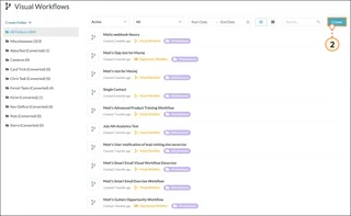 Visual Workflows List