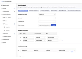 Custom Connector Authentication Setup