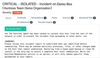 Huntress Incident Report Page