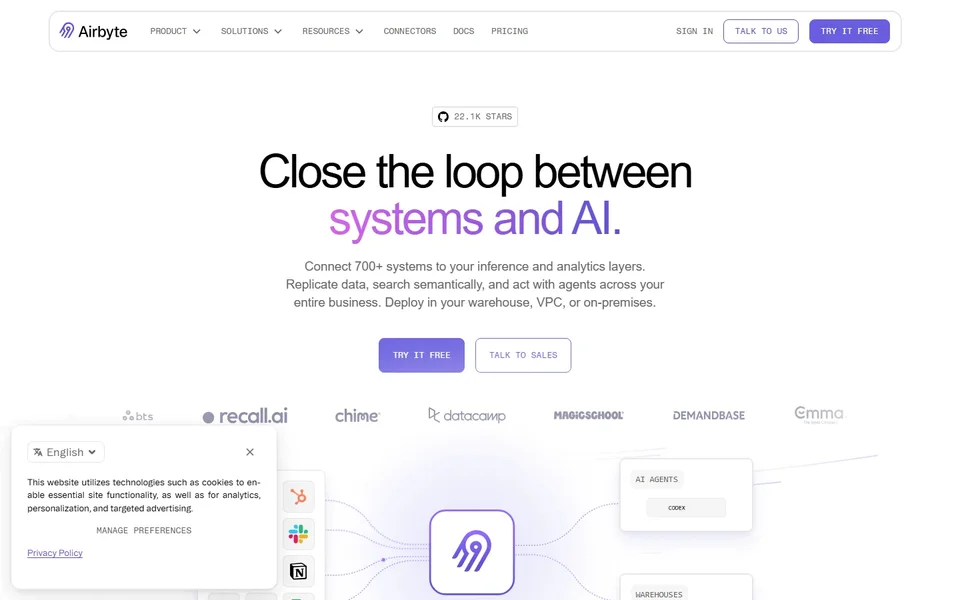 Airbyte Homepage