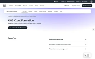Aws Cloudformation Homepage And Section Tabs
