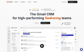 Streak Homepage With The Gmail Crm Sidebar