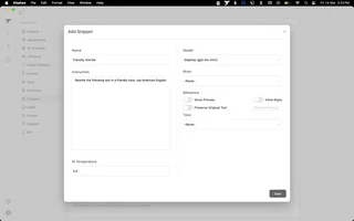 Snippet Creation