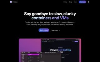 Orbstack Homepage With The Containers App Preview