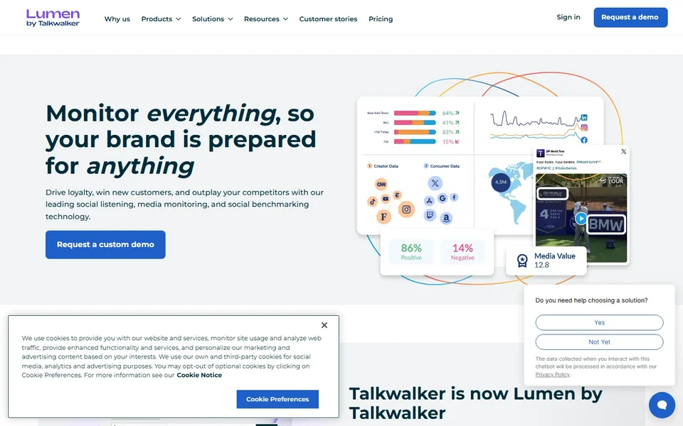 Talkwalker Homepage