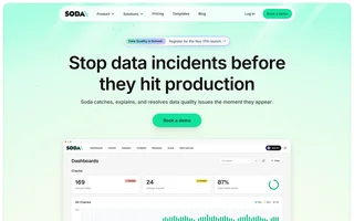 Soda Homepage With Dashboard Preview