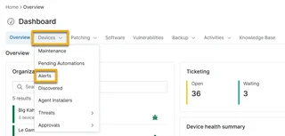 Dashboard With Device Tabs And Cards