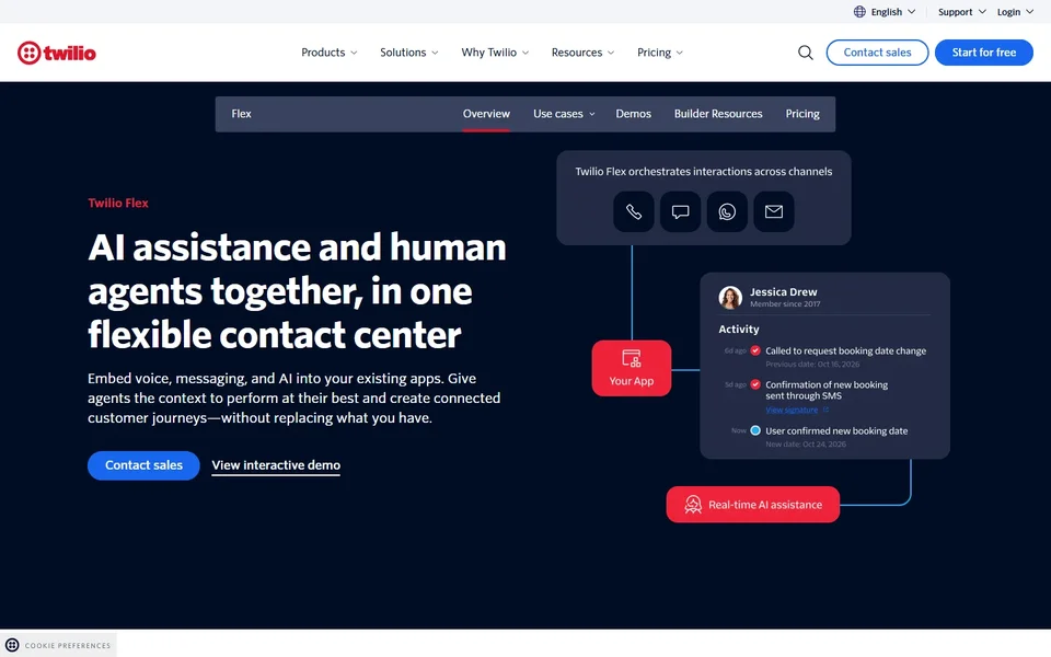 Twilio Flex Homepage