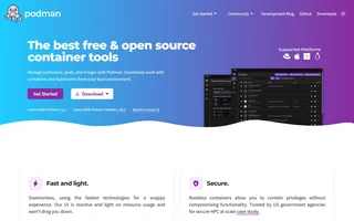 Podman Homepage With The Containers Screen