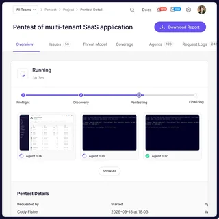 Pentest Detail With Running Agents