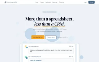 Less Annoying Crm Homepage With Contact History