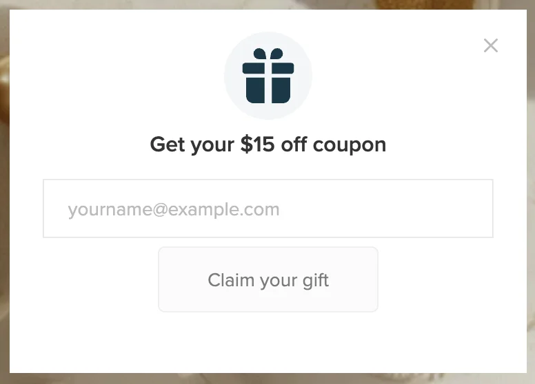 Referral Discount Claim Popup