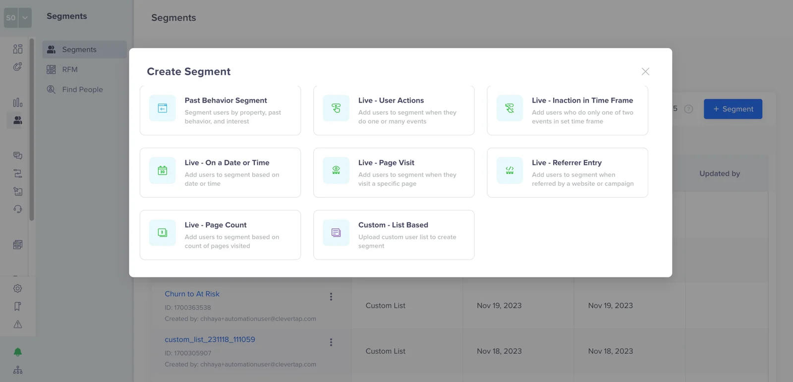 Segment Builder
