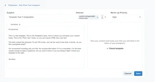 Plain Text Template Editor