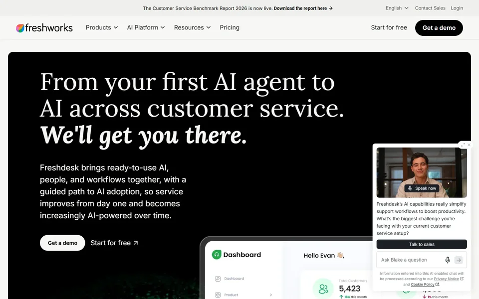 Freshdesk Homepage
