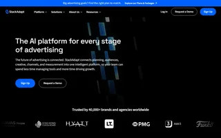 Stackadapt Homepage With The Ai Platform Headline