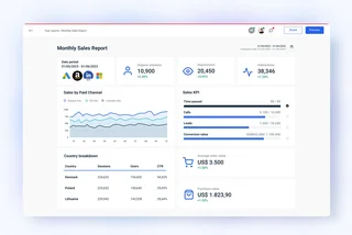 Monthly Sales Report With Charts And Tables