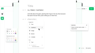 Simple Text Email Editor