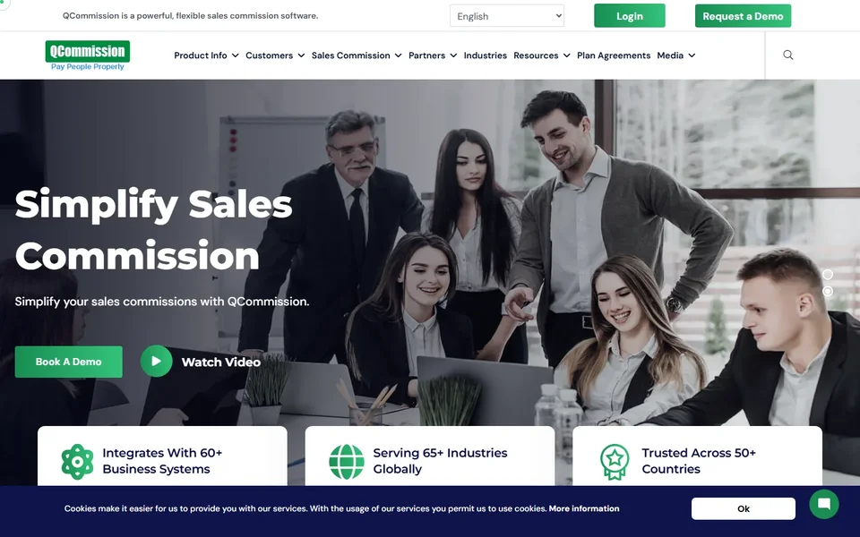 Qcommission Homepage With Sales Team Hero Photo