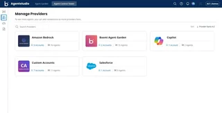 Agentstudio Manage Providers Screen