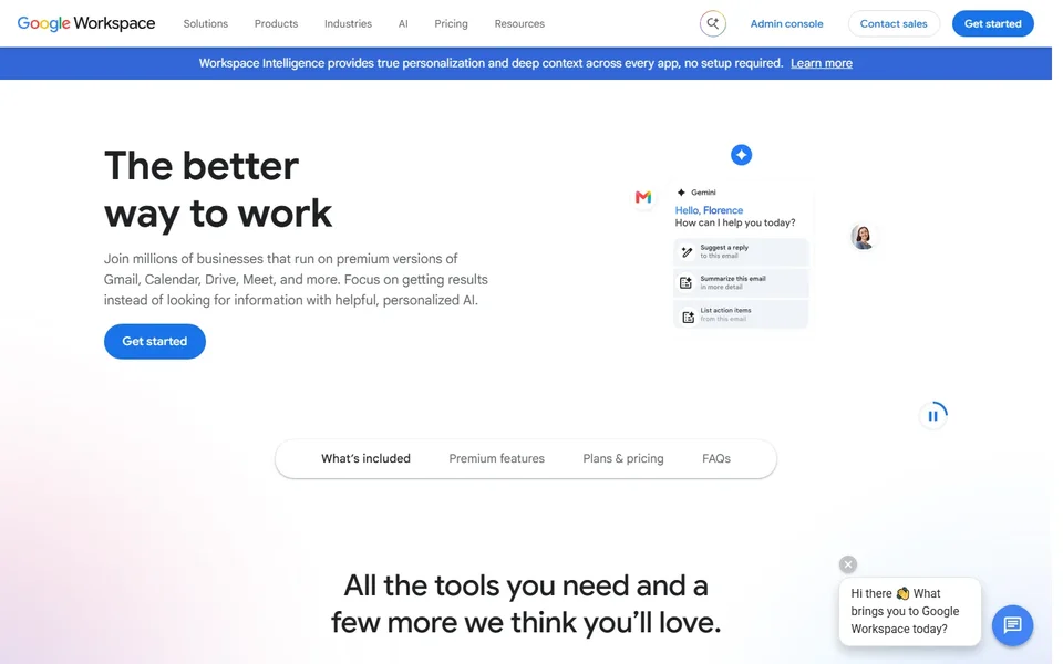Google Workspace Homepage